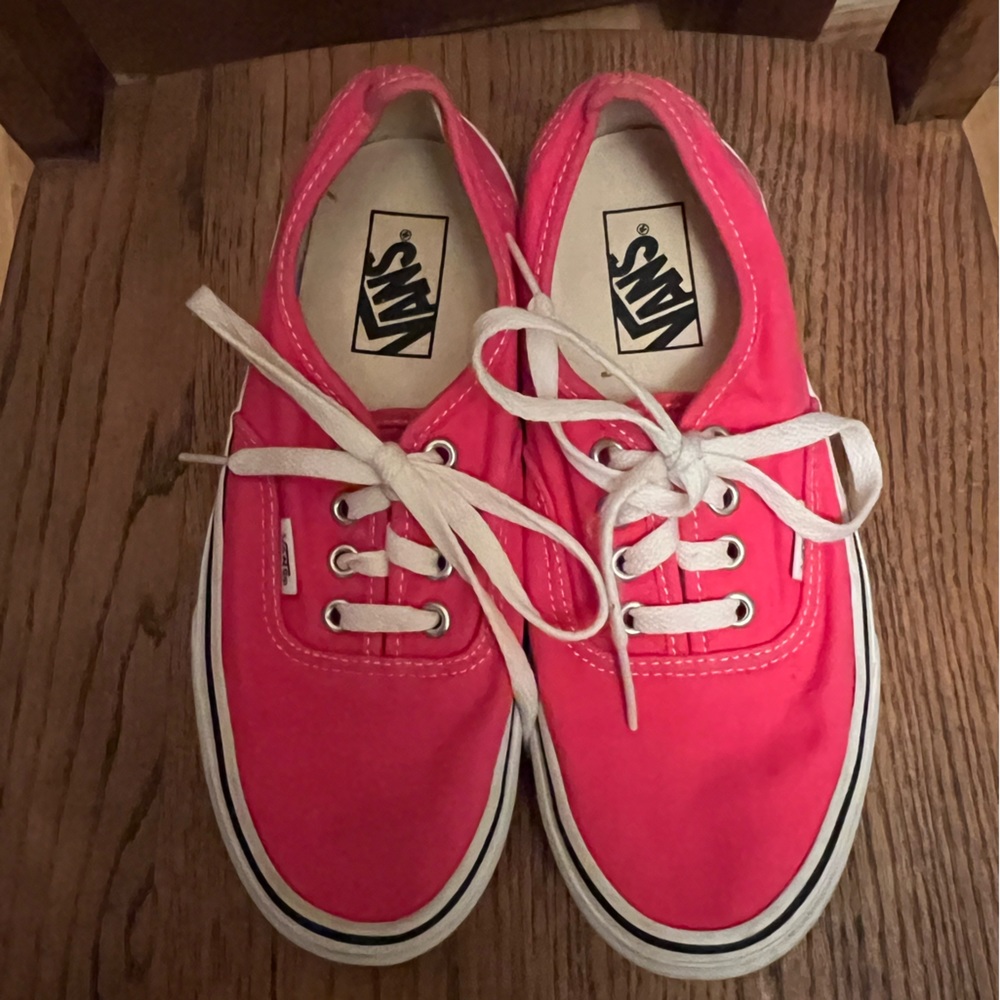 Vans Hot Pink Canvas Low-Top Sneakers
